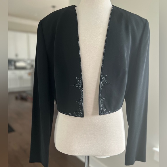 NWOT Daymor Couture beaded dressy jacket New Small shoulder pads. Open style - Picture 1 of 6
